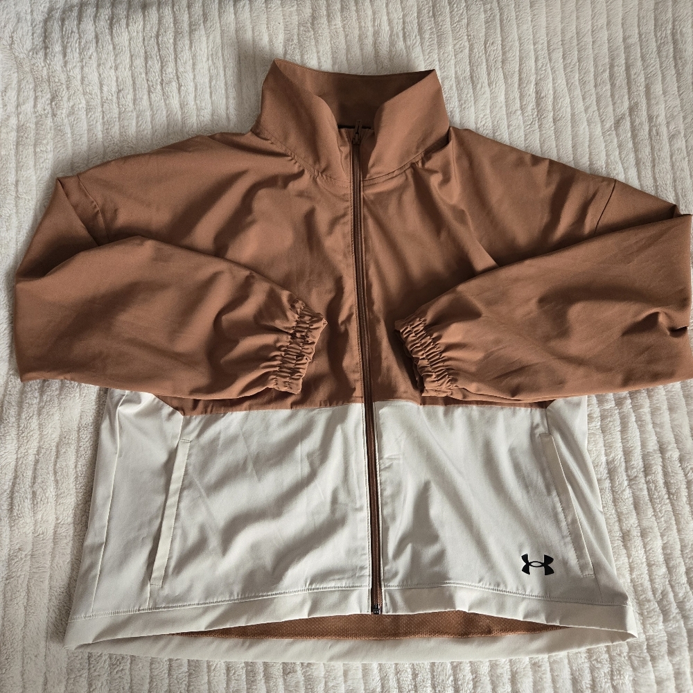 Under Armour Brown and Cream Windbreaker Size L
